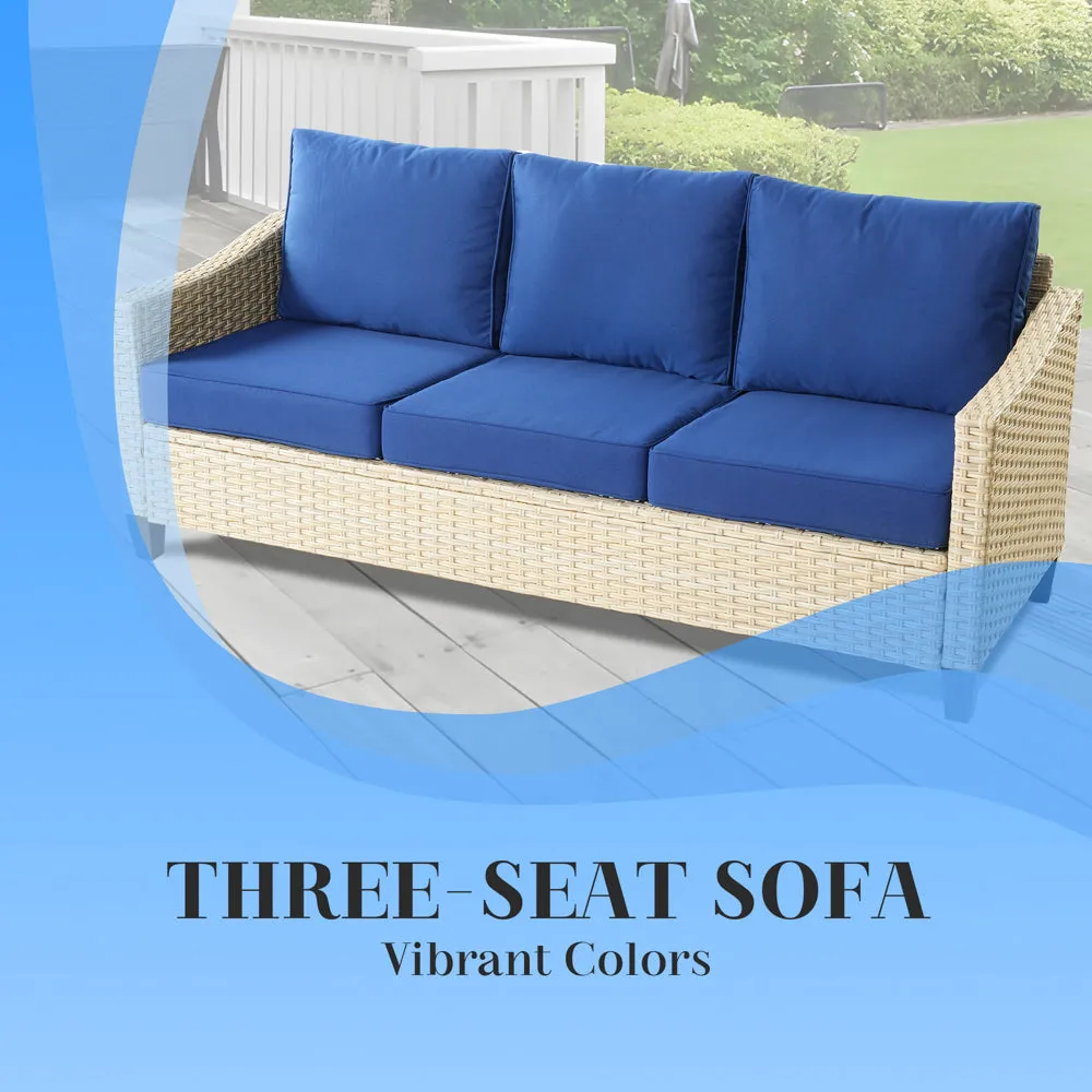 Ovios Athena Series Outdoor Patio Furniture Set 7-Piece with Cushions All Weather Wicker