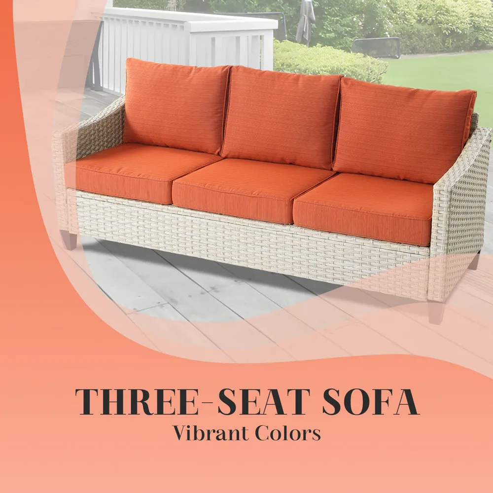 Ovios Athena Series Outdoor Patio Furniture Set 7-Piece with Cushions All Weather Wicker