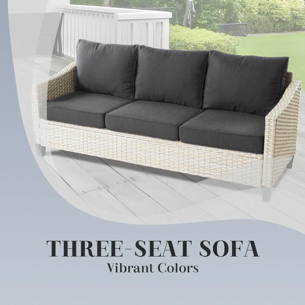 Ovios Athena Series Outdoor Patio Furniture Set 7-Piece with Cushions All Weather Wicker