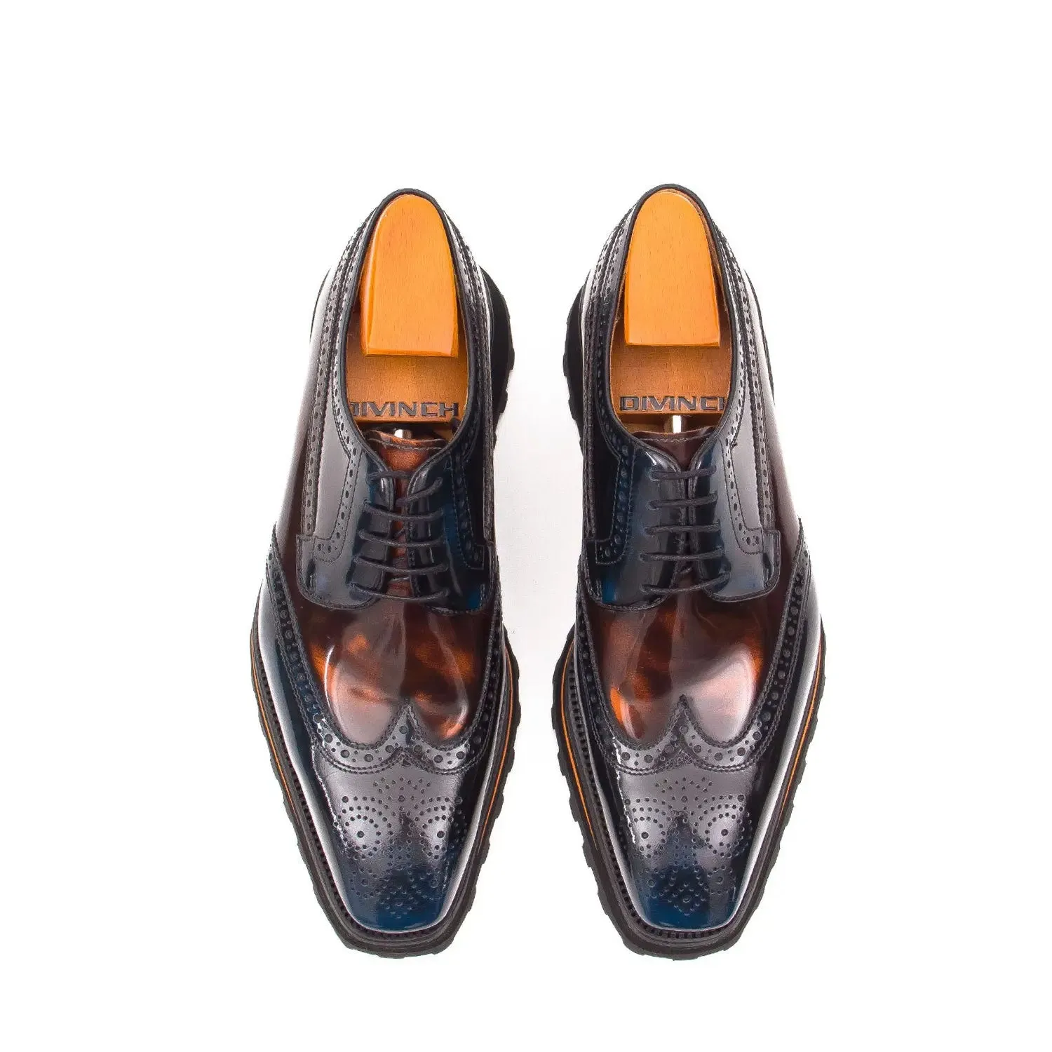 Patent leather shoes Platform brogues