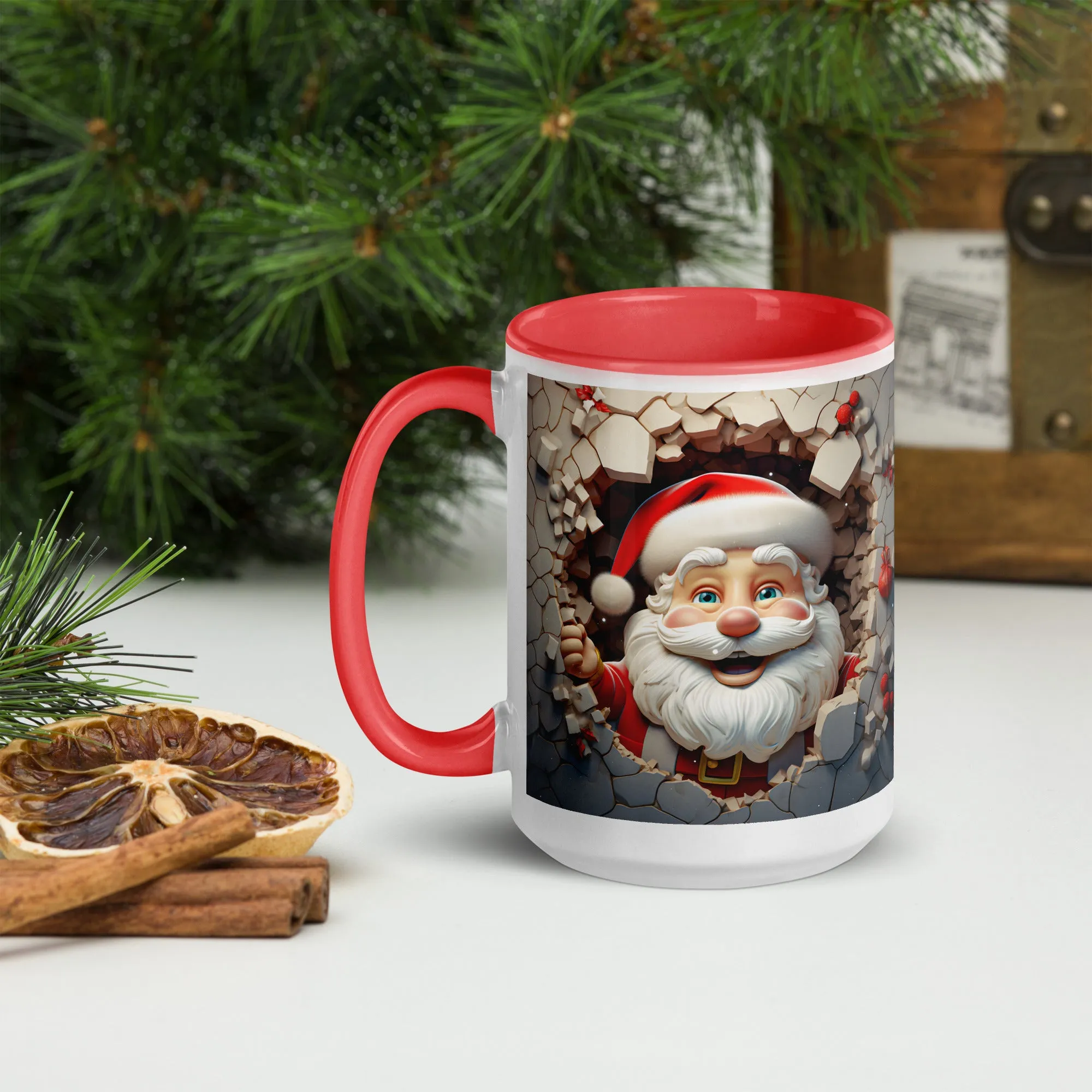 "Santa" Mug with Color Inside