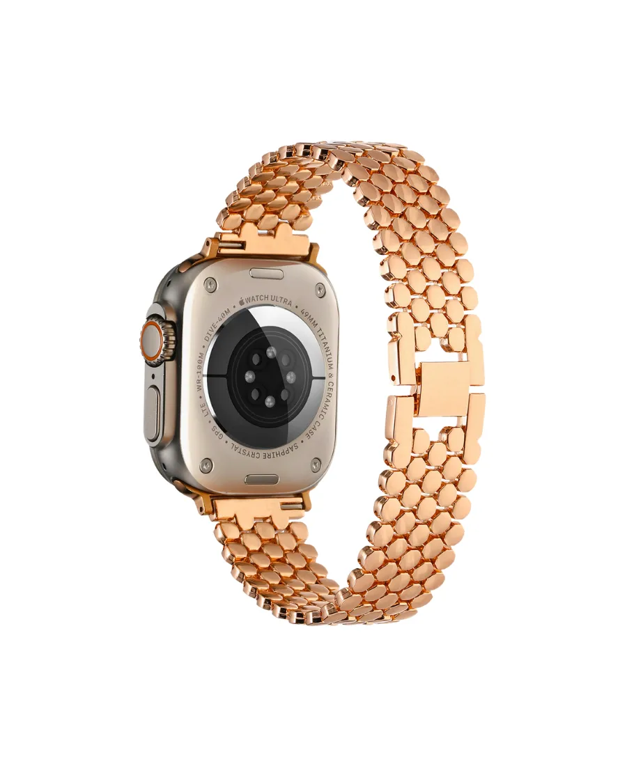 Rose Gold Honeycomb Watch Band