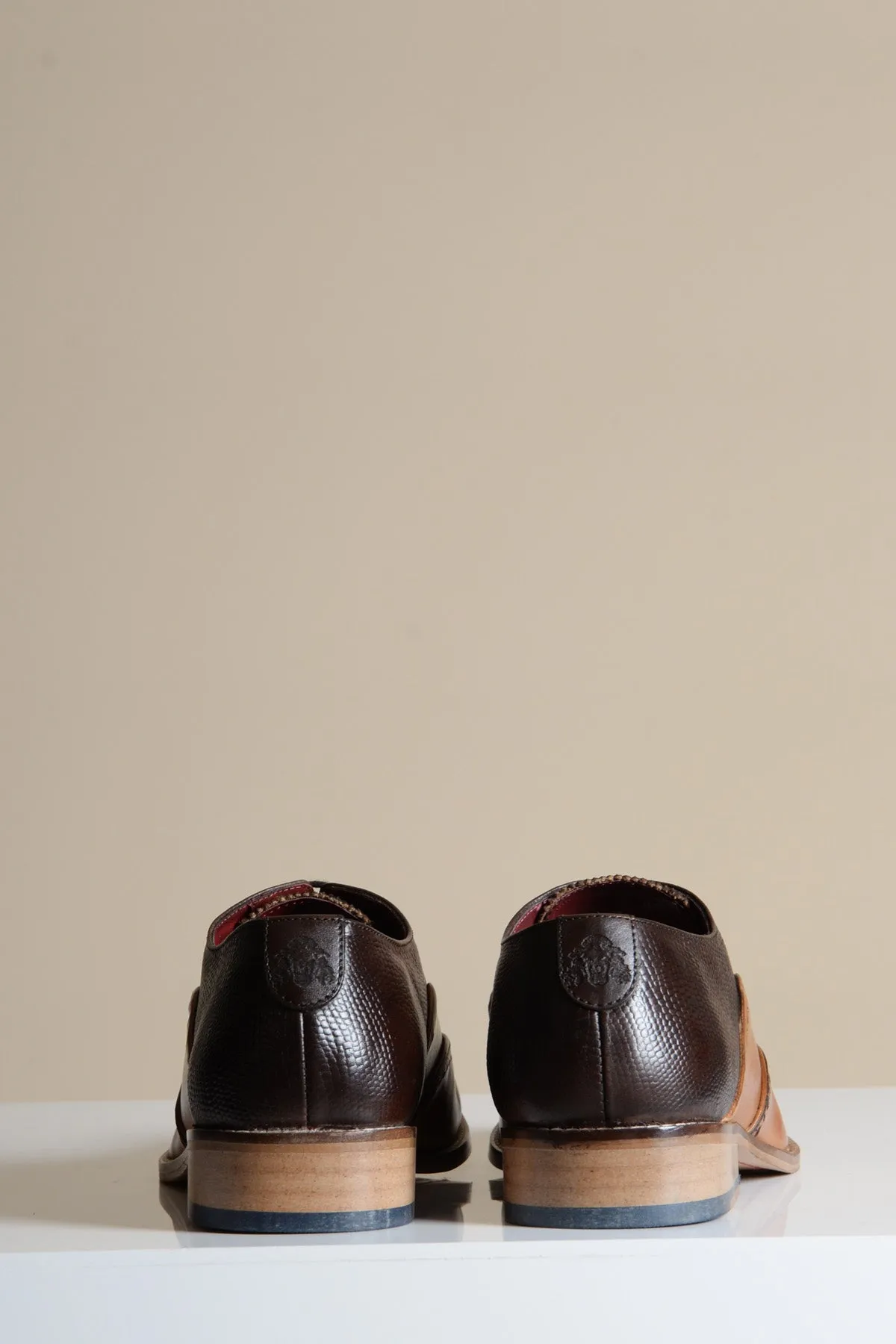 RYAN - Tan Brown Leather Wingtip Brogue Shoe