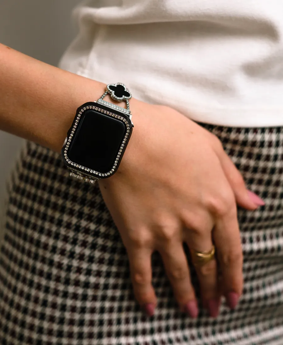 Silver Lucky Clover Watch Band