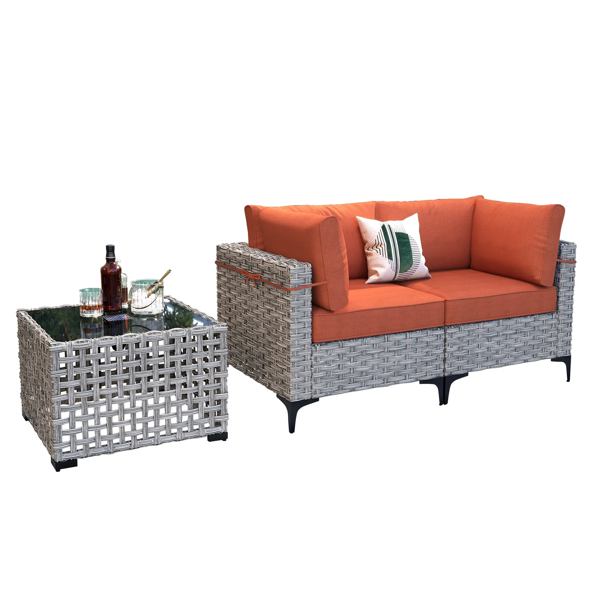 SKT Series - Sectional Outdoor Furniture Set 3-Piece