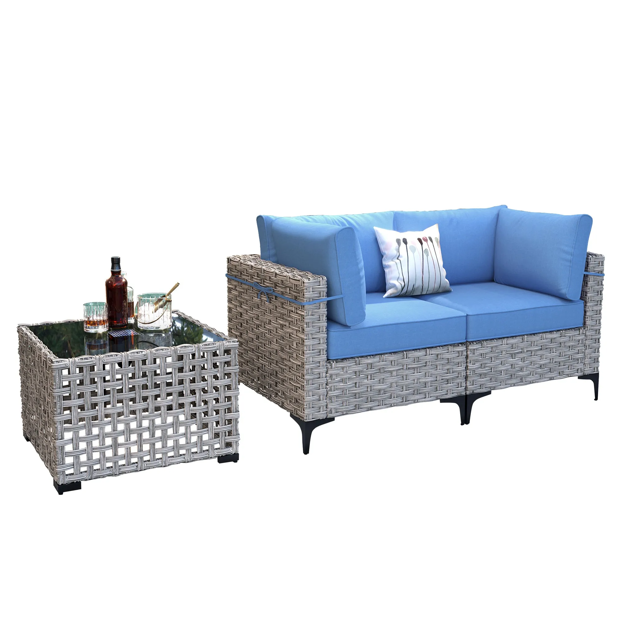 SKT Series - Sectional Outdoor Furniture Set 3-Piece