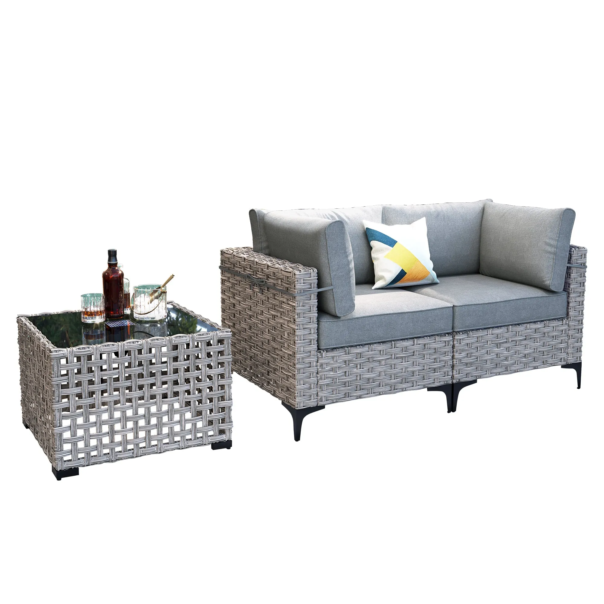 SKT Series - Sectional Outdoor Furniture Set 3-Piece