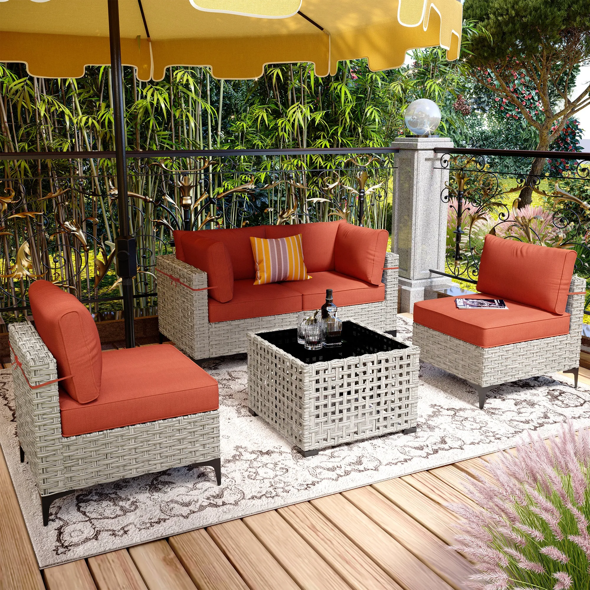 SKT Series - Sectional Outdoor Furniture Set 5-Piece