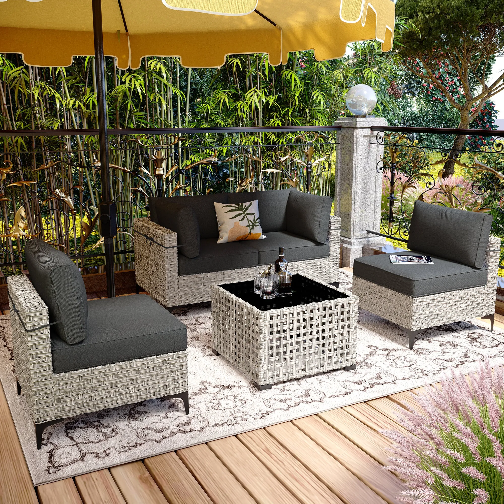 SKT Series - Sectional Outdoor Furniture Set 5-Piece