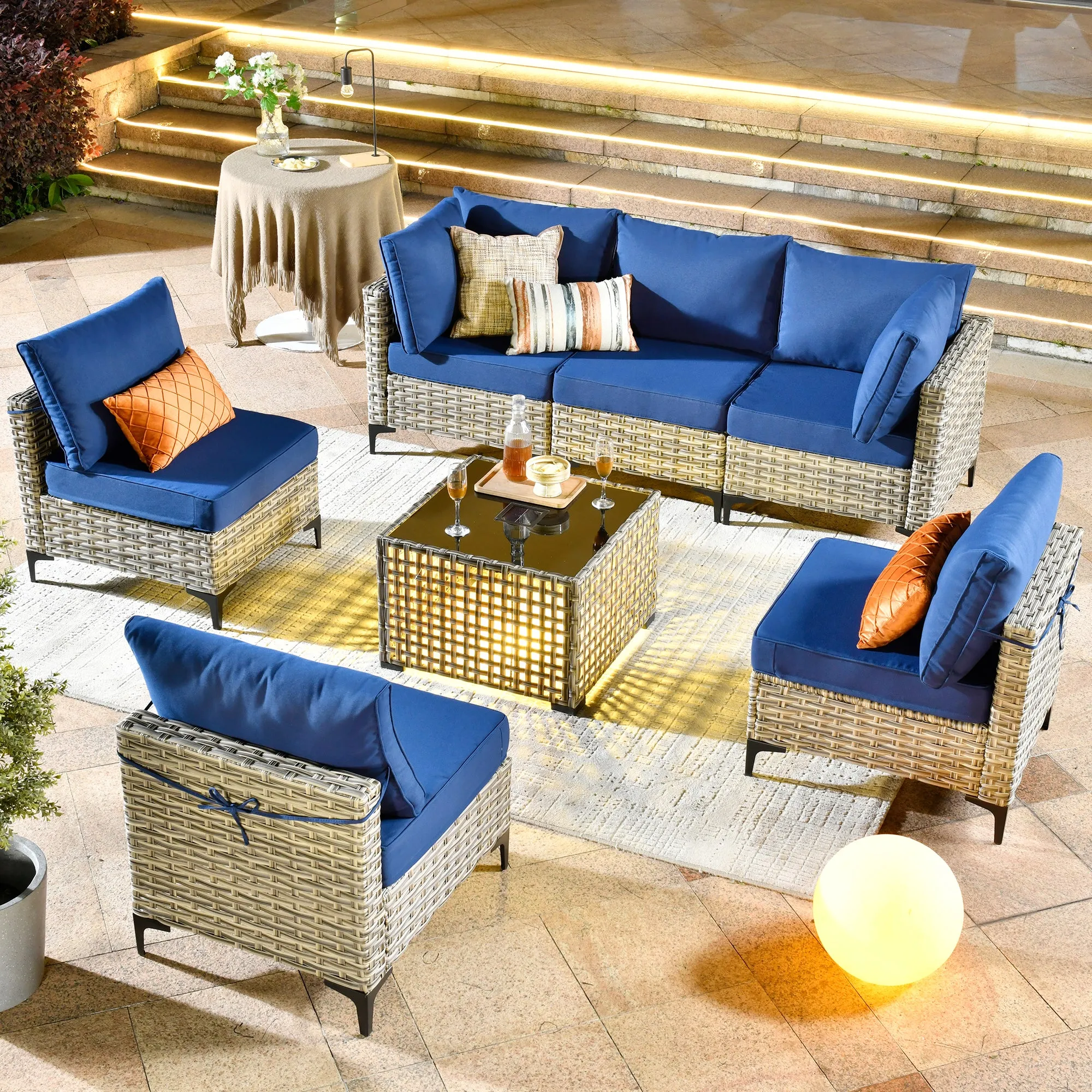 SKT Series - Sectional Outdoor Furniture Set 7-Piece