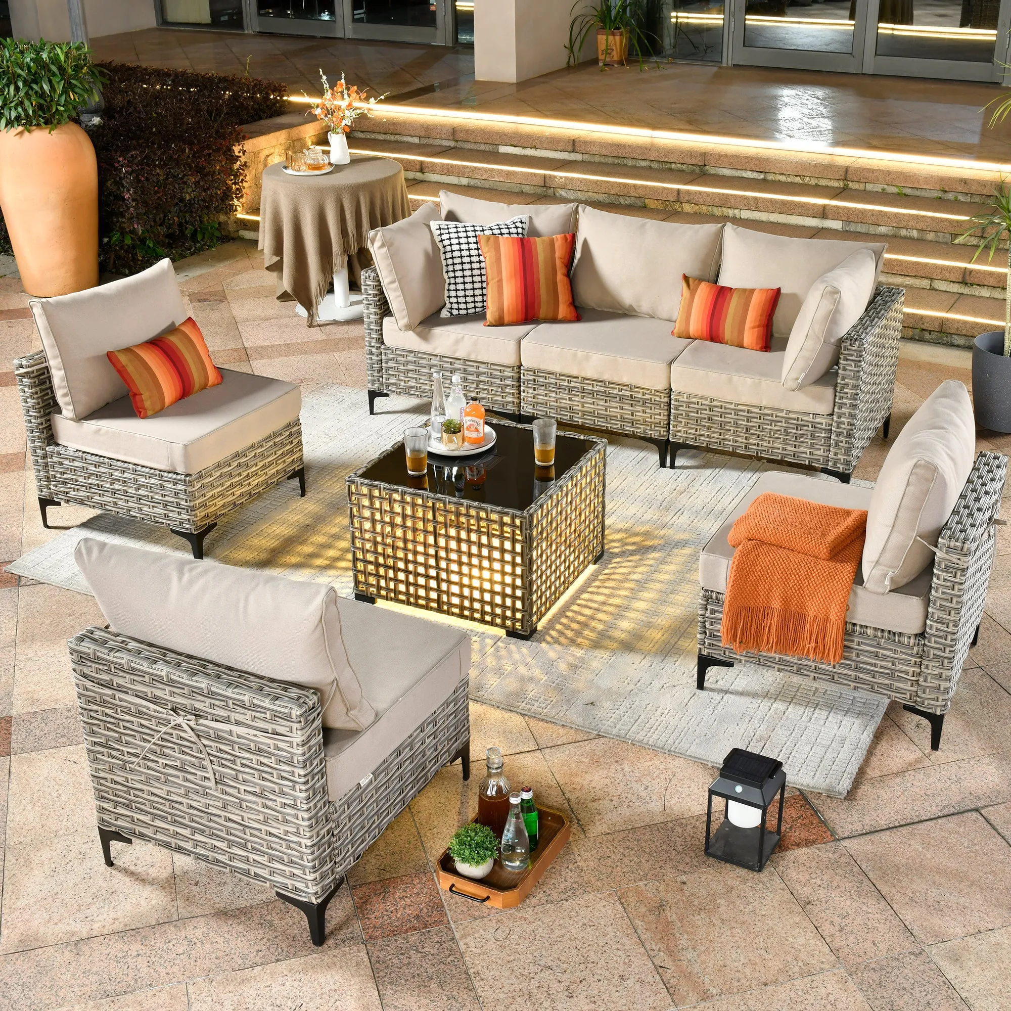 SKT Series - Sectional Outdoor Furniture Set 7-Piece