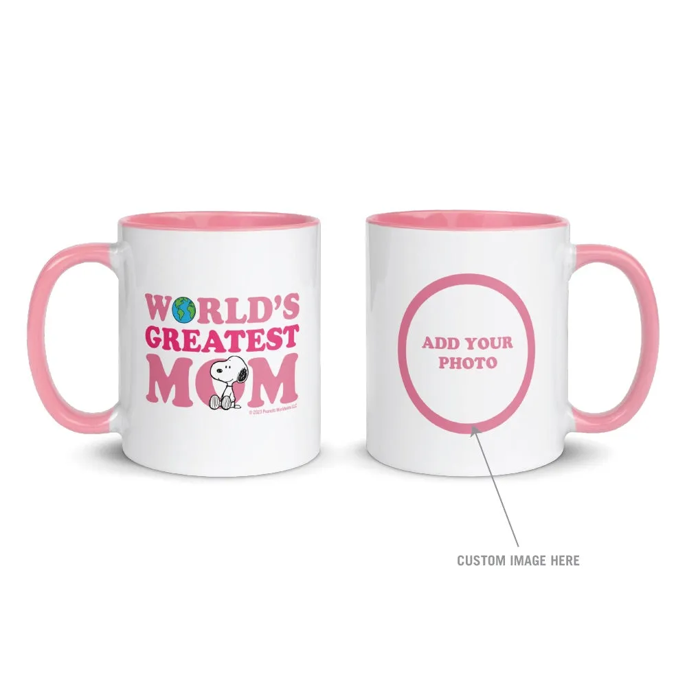 Snoopy World's Greatest Mom Personalized Two Tone Mug