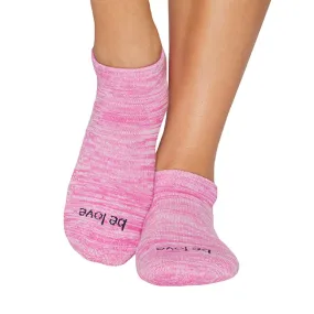 Sticky Be Socks Women's Be Love Marbled Non Slip Grip Socks - Aster Pink