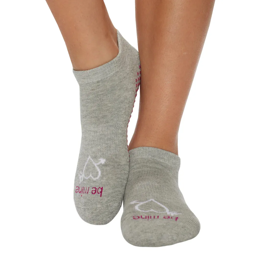 Sticky Be Socks Women's Be Mine Non Slip Grip Socks - Amara Grey