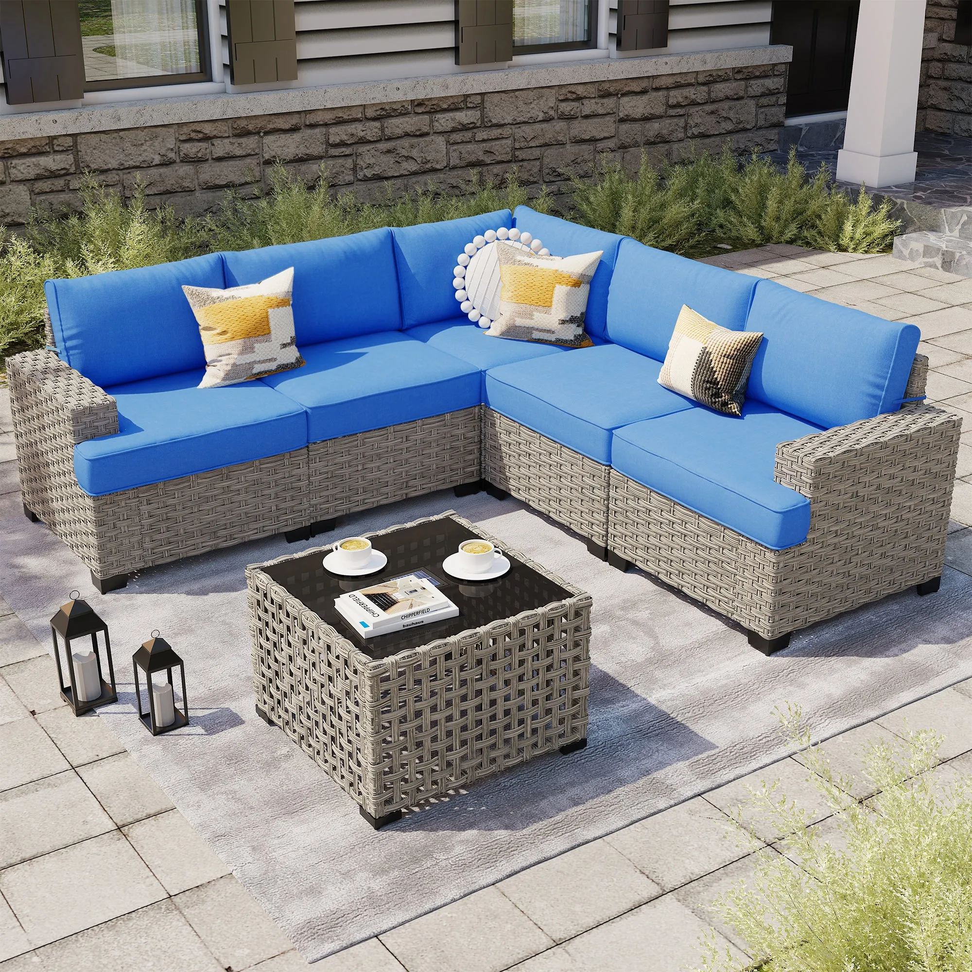 TBS Series - Sectional Patio Furniture Set 6-Piece