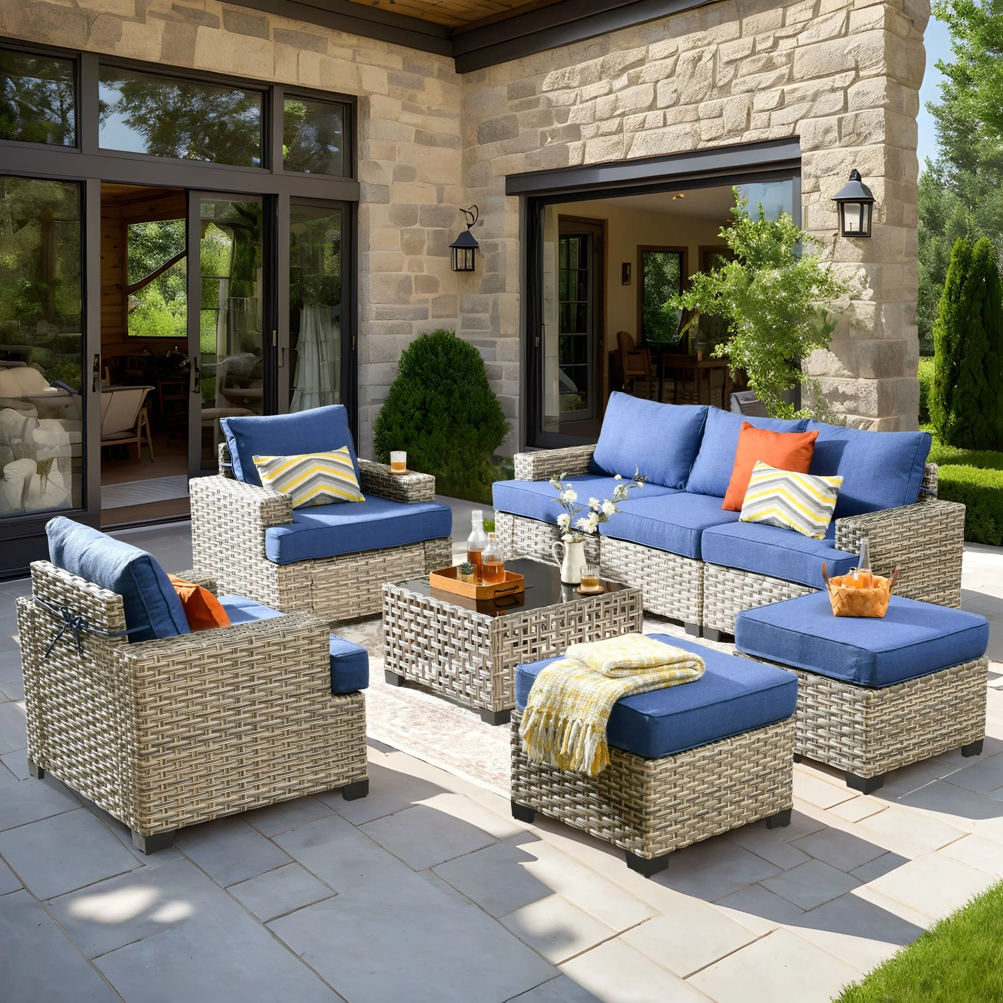 TBS Series - Sectional Patio Furniture Set 8-Piece