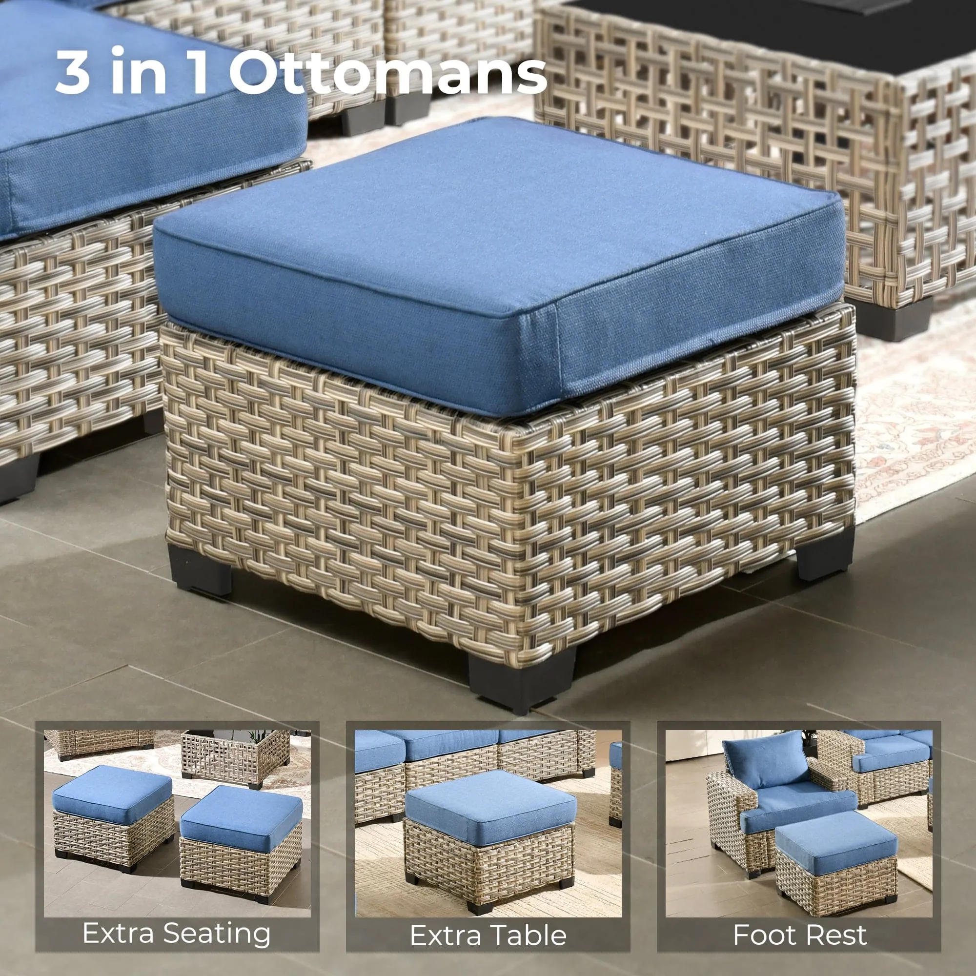 TBS Series - Sectional Patio Furniture Set 8-Piece