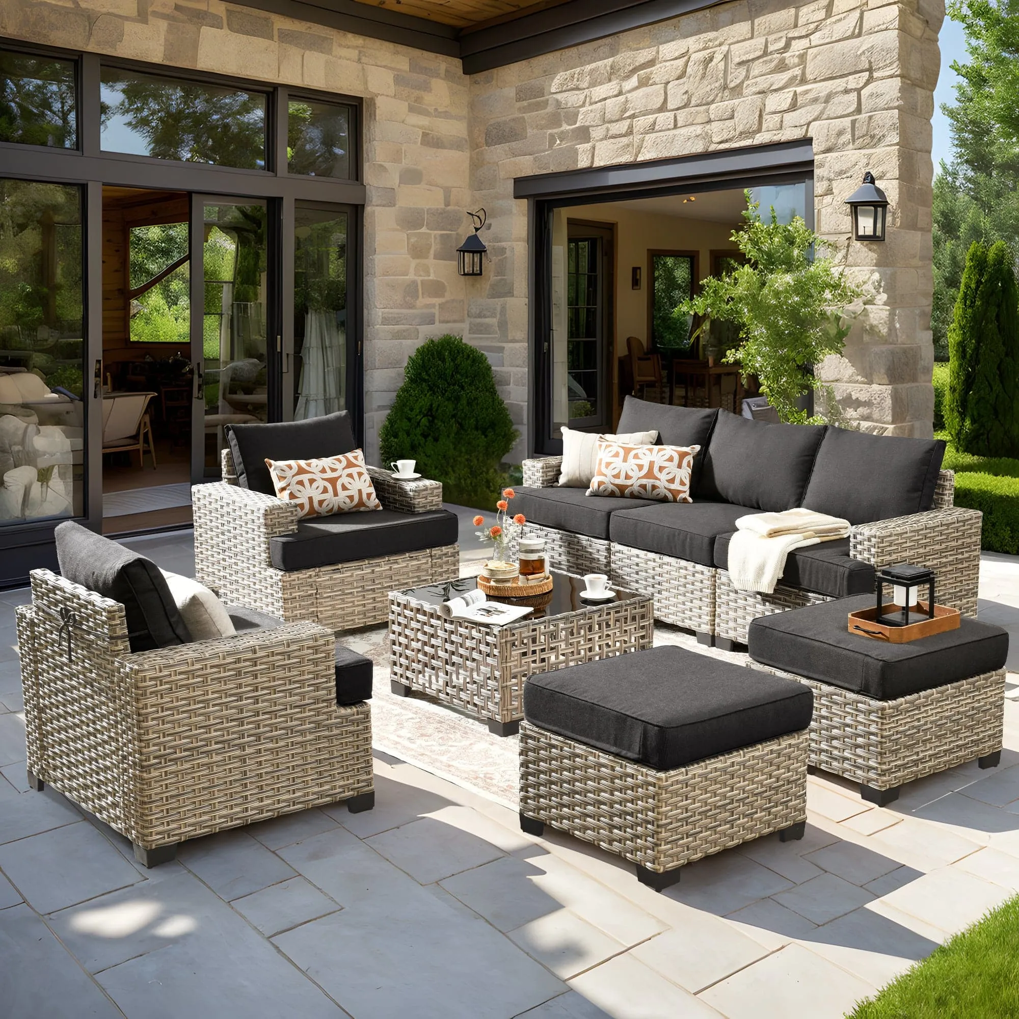 TBS Series - Sectional Patio Furniture Set 8-Piece