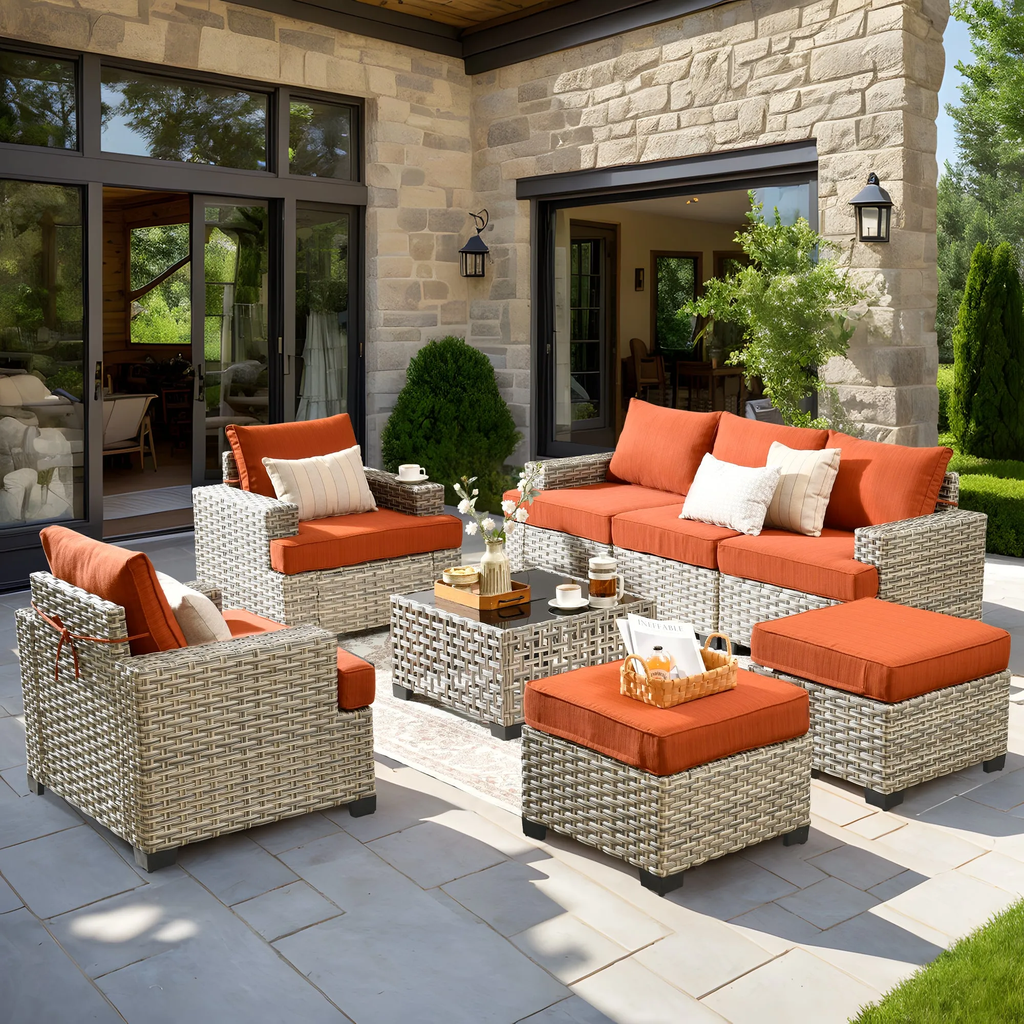 TBS Series - Sectional Patio Furniture Set 8-Piece