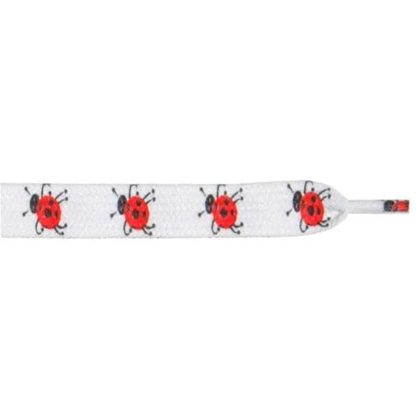 Wholesale Printed Flat 3/8 - Ladybug (12 Pair Pack) Shoelaces