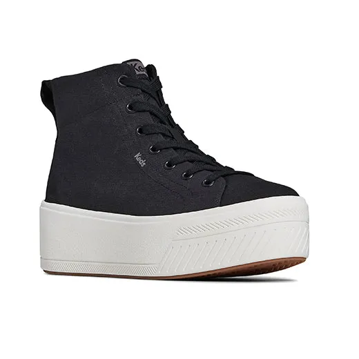 Women's Platform Skyler Hi Canvas Sneaker Black (WF67950)